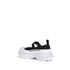 Alexander McQueen Black White Leather Rubber Strap Sneakers Shoes for Women