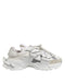 Dolce & Gabbana White Gray Low Top Space Sneakers Shoes