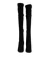 Dolce & Gabbana Black Suede Leather Knee High Boots – Women’s Luxury Shoes