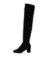 Dolce & Gabbana Black Suede Leather Knee High Boots – Women’s Luxury Shoes