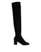 Dolce & Gabbana Black Suede Leather Knee High Boots – Women’s Luxury Shoes
