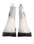 Dolce & Gabbana White Beige DG Logo Mid Calf Boots Shoes