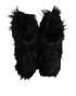Dolce & Gabbana Black Faux Fur Mid Calf Boots Shoes