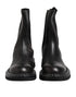 Dolce & Gabbana Black Leather Mid Calf Boots Flats Shoes