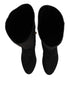 Dolce & Gabbana Black Suede Leather Knee High Boots – Women's Shoes