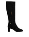 Dolce & Gabbana Black Suede Leather Knee High Boots – Women's Shoes