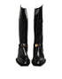 Dolce & Gabbana Black Leather High Boots Flats Shoes