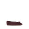 Ferragamo Vara Bow Ballerinas – Women's Red Burgundy Suede Designer Flats