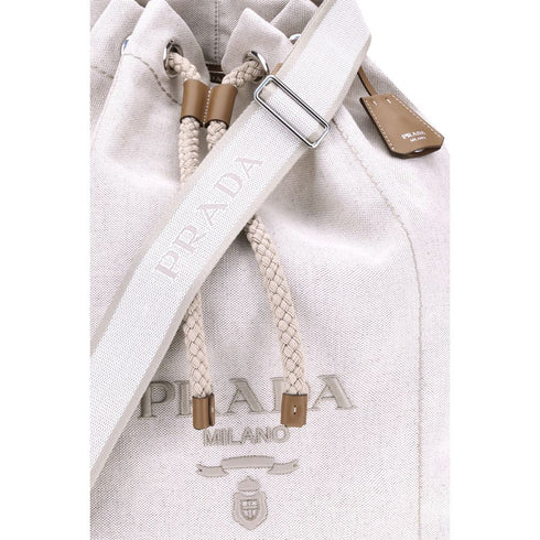 Prada Linen Bucket Bag
