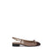 Valentino Garavani Valet Du Roi Ballerinas Shoes in Beige Brown Leather Block Heel - Women’s