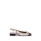 Valentino Garavani Valet Du Roi Ballerinas Shoes White Brown Leather Block Heel - Women’s