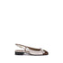 Valentino Garavani Valet Du Roi Ballerinas Shoes White Brown Leather Block Heel - Women’s