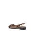 Valentino Garavani Valet Du Roi Ballerinas Shoes in Beige Brown Leather Block Heel - Women’s