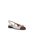 Valentino Garavani Valet Du Roi Ballerinas Shoes White Brown Leather Block Heel - Women’s