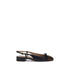 Valentino Garavani Valet Du Roi Ballerinas Shoes in Black Brown Leather Block Heel - Women’s