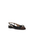 Valentino Garavani Valet Du Roi Ballerinas Shoes in Black Brown Leather Block Heel - Women’s