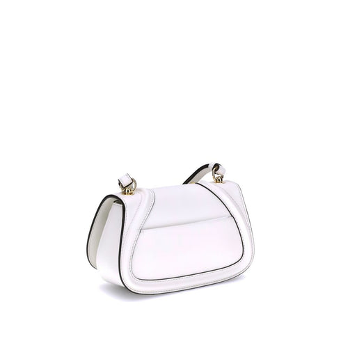 Gucci Blondie Shoulder Bag in White Calf Leather with Signature G Logo – Women’s