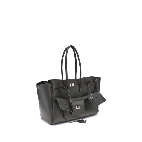 Balenciaga Bel Air Medium Carry All Bag – Gray Calfskin – Silver Hardware – Women’s