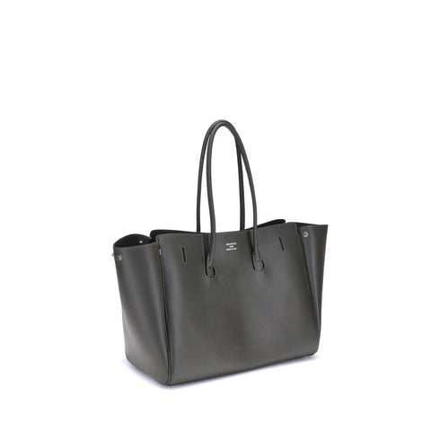 Balenciaga Bel Air Medium Carry All Bag – Gray Calfskin – Silver Hardware – Women’s