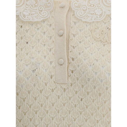 Chloé Sweater with lace collar