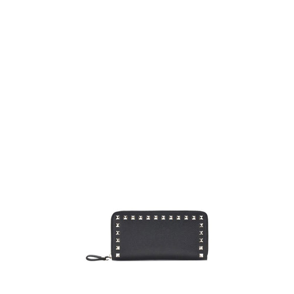 Valentino Garavani Rockstud Wallet in Black Calf Leather for Women