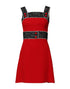 Dolce & Gabbana Red Wool Sleeveless A-line Flared Mini Dress