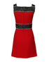 Dolce & Gabbana Red Wool Sleeveless A-line Flared Mini Dress