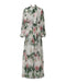 Dolce & Gabbana White Floral Roses Silk Maxi Long Gown Dress