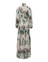 Dolce & Gabbana White Floral Roses Silk Maxi Long Gown Dress