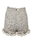 Dolce & Gabbana Metallic Bouclé Knit Cashmere Ruffled Shorts