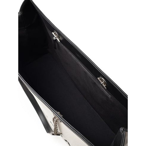 Balenciaga Cotton Tote Bag – Off-White & Black Women’s