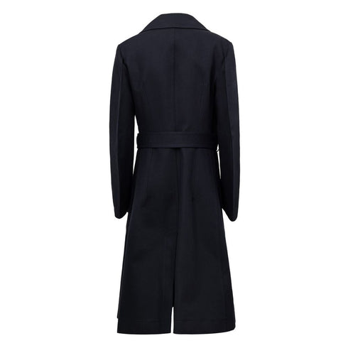 Bottega Veneta Blue Cotton Trench Coat
