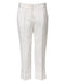 Dolce & Gabbana White Cotton Floral Jacquard Pants