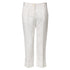 Dolce & Gabbana White Cotton Floral Jacquard Pants