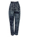 Dolce & Gabbana Blue Graphic Print Tapered Denim Jeans