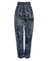 Dolce & Gabbana Blue Graphic Print Tapered Denim Jeans