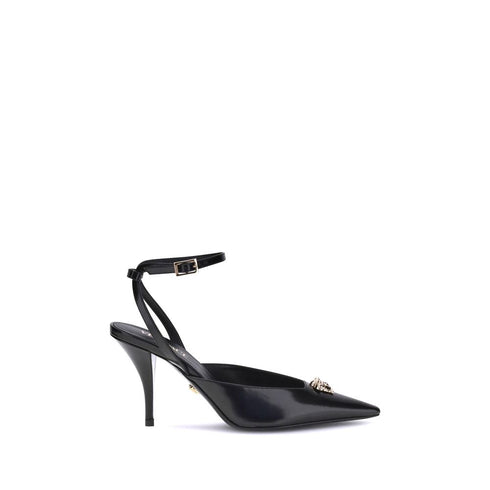 Versace Black Patent Leather Medusa Décolleté Heels - Women’s