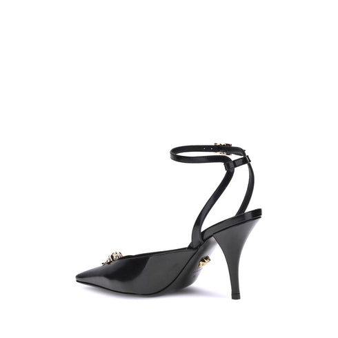 Versace Black Patent Leather Medusa Décolleté Heels - Women’s