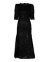 Dolce & Gabbana Metallic Black Polyester A-line Midi Dress