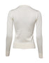 Dolce & Gabbana White Silk Lily Buttoned Cardigan Sweater