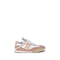 Chloé Beige White Leather Mesh Kick Sneakers Shoes for Women
