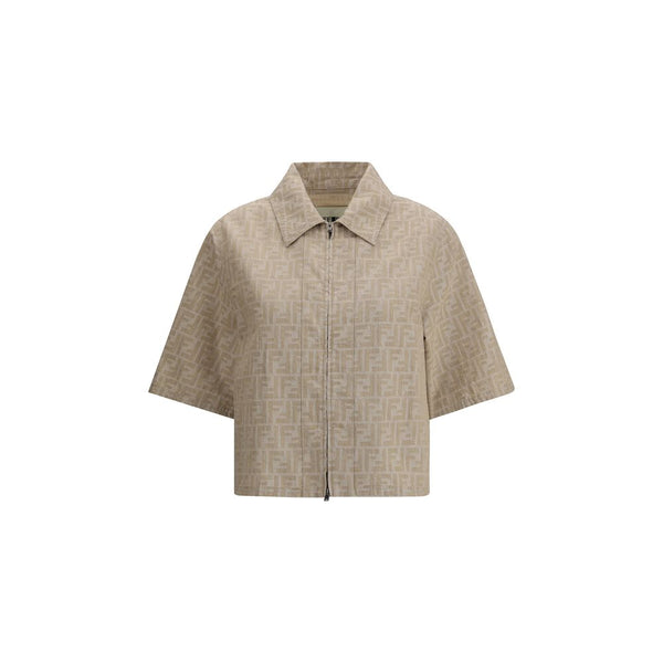 Fendi Chambray cropped Jacket