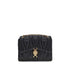 Versace Kleio Black Quilted Satin Shoulder Bag – Gold Medusa Detail for Women