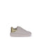 Jimmy Choo Diamond Maxi Sneakers – White & Gold Calf Leather Platform Shoes for Women