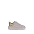 Jimmy Choo Diamond Maxi Sneakers – White & Gold Calf Leather Platform Shoes for Women