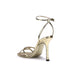 Jimmy Choo Leo100 Sandals for Women – Gold Calf Leather High Heels