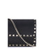 Valentino Garavani Rockstud Black Leather Pochette with Chain for Women
