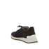 Brunello Cucinelli Brown Suede Sneakers with Bead Embellishments and Rubber Sole Shoes