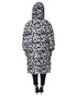 Dolce & Gabbana Black White DG Mania Hooded Long Coat Jacket
