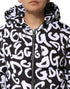 Dolce & Gabbana Black White DG Mania Hooded Long Coat Jacket